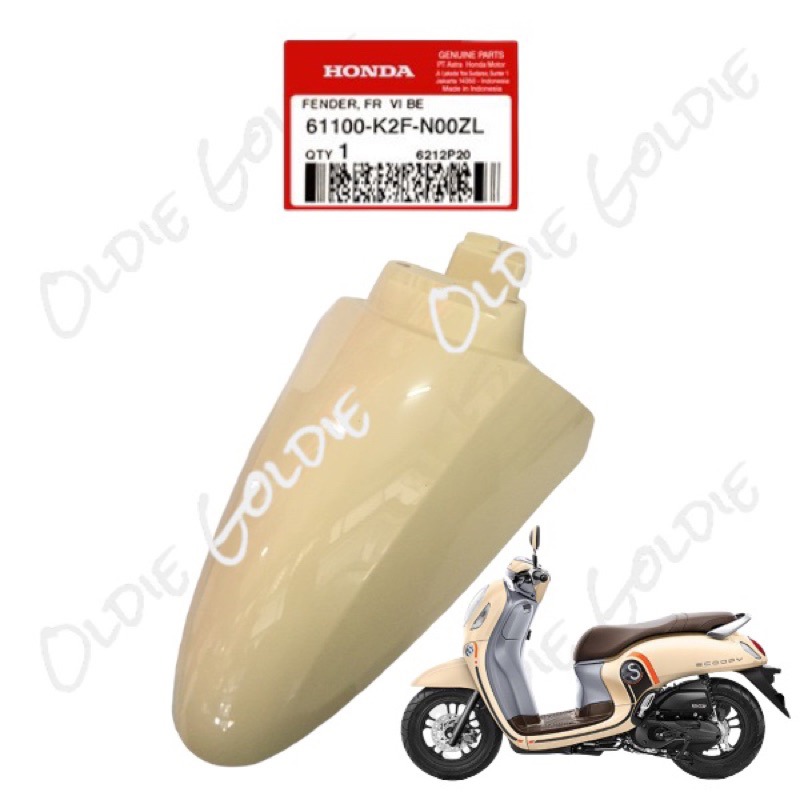 61100-K2F-N00ZL Slebor Spakbor Depan Scoopy eSP 2021 K2F Fashion Cream Krem