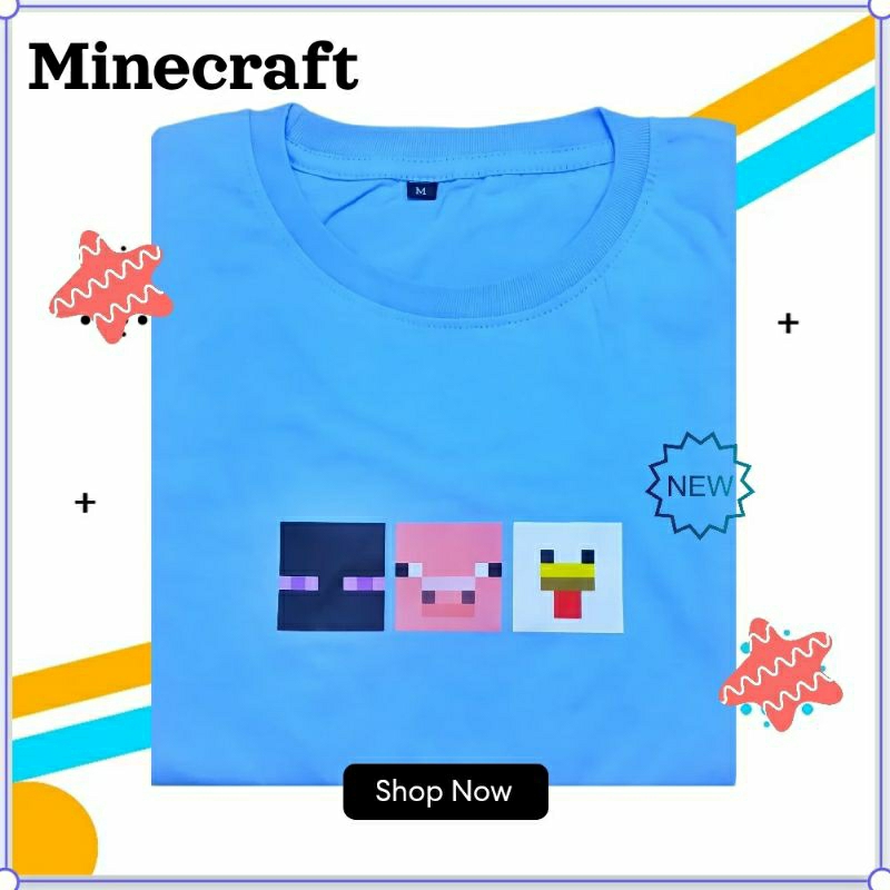 Minecraft Tee - Kaos Minecraft - Kaos Lucu
