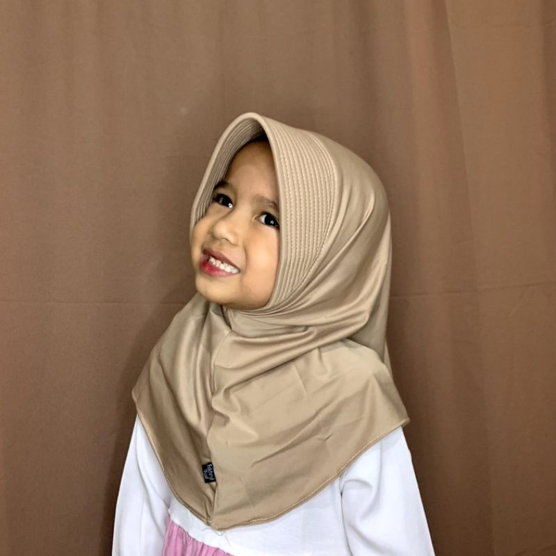 Jilbab instan anak/Bergo instan anak usia 3-10tahun