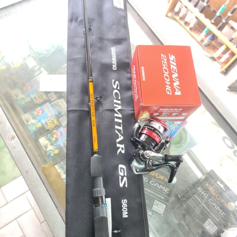 set pancing galatama shimano joran shimano scimitar reel shimano sienna 2500hg
