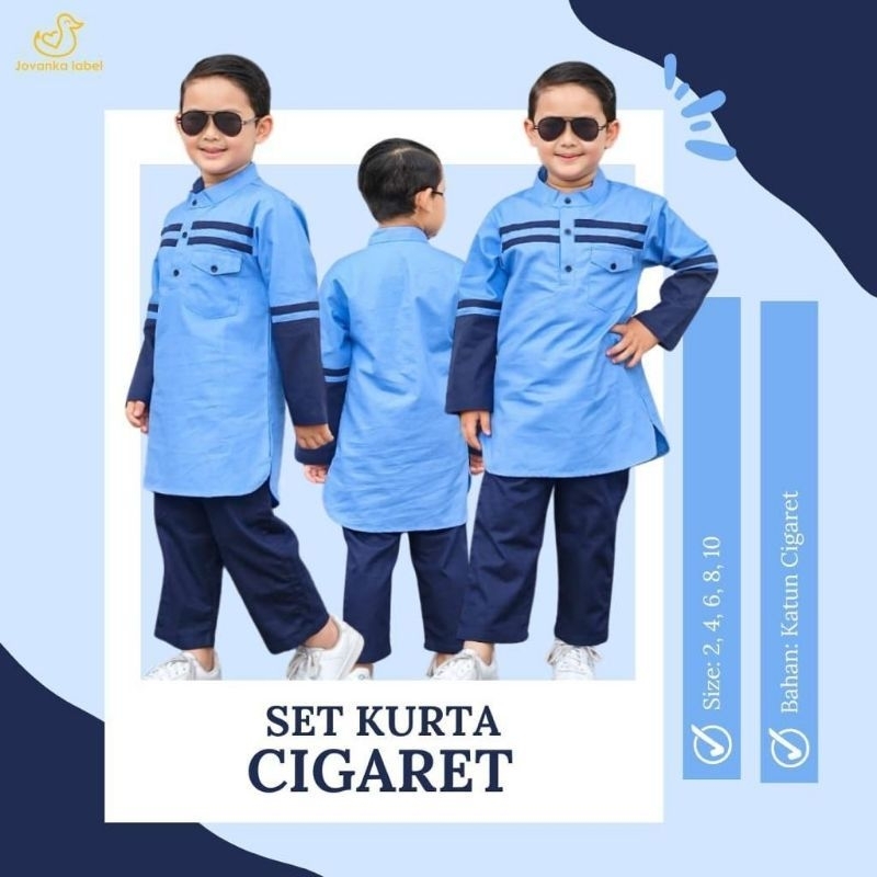 KOKO KEMKO SET KURTA CIGARET  2/4/6/8/10 TAHUN JOVANKA LABEL