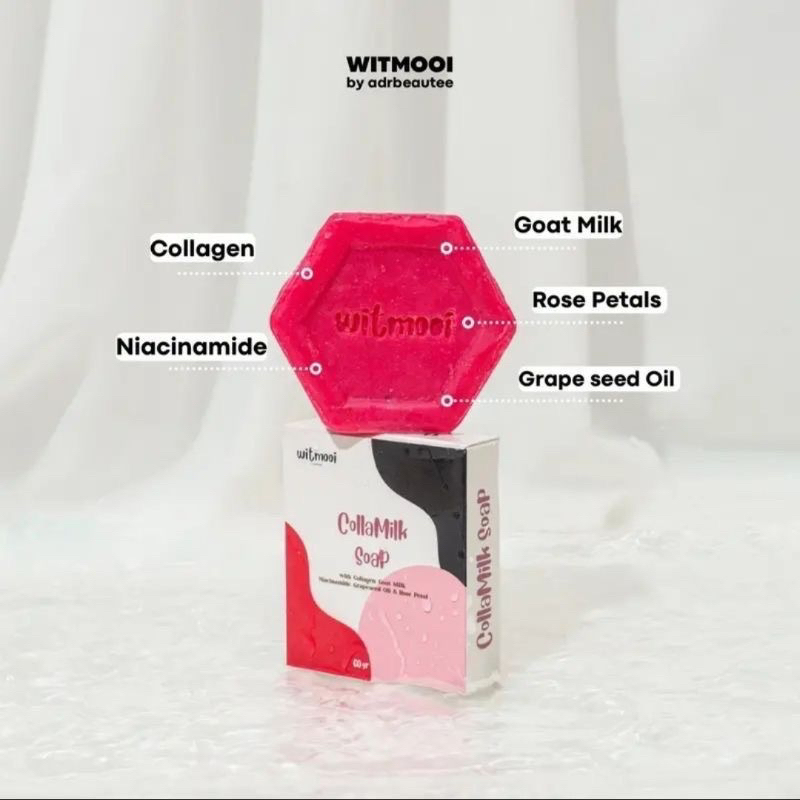 COLLA MILK SOAP BY WITMOOI SABUN WHITENING SABUN PEMUTIH BPOM