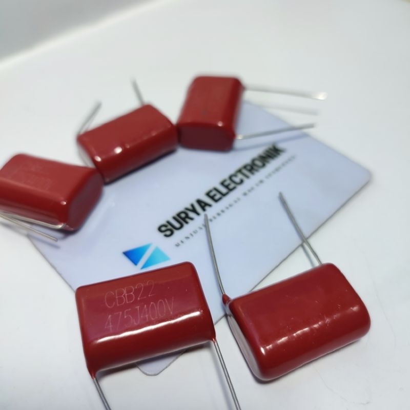 Capasitor Milar 475J 400V / Kapasitor Milar Mylar 475 J 400V Ori