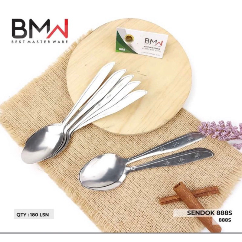 Sendok Makan Korea Tebal Stainless / Alat Makan Sendok Motif Lusinan