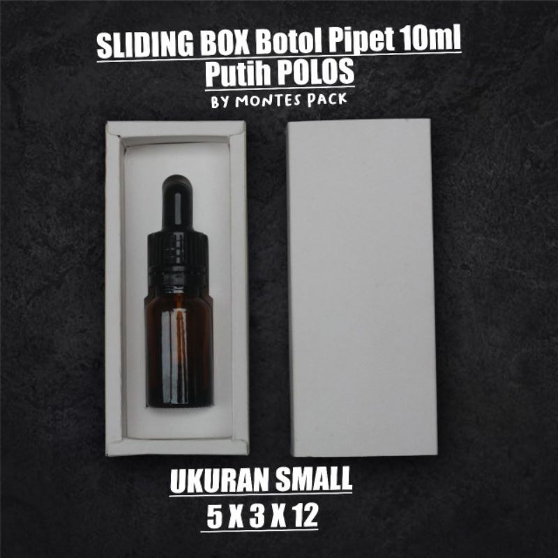 

SLIDING BOX SMALL / untuk botol PIPET 10ml / Mini Sliding Box POLOS / Box Parfum Sliding MINI PUTIH