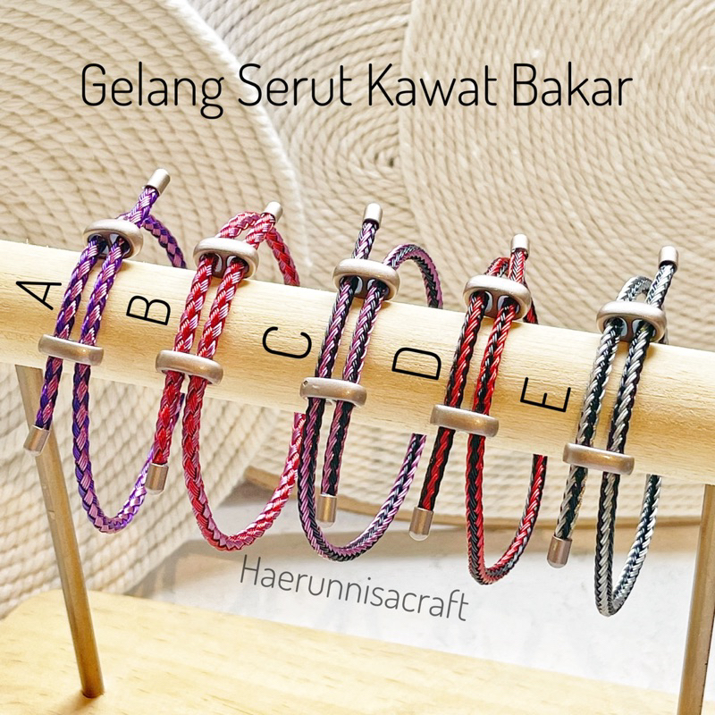 Gelang Kawat Bakar Waterproof Anti Air Tali Serut Hongkong 2 Warna