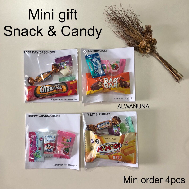 

mini gift snack candy coklat murah Freebies Custom Notes Hampers birthday ultah anak Murah Kado Unik Hadiah Murah viral aesthetic lucu gemas wisuda graduation