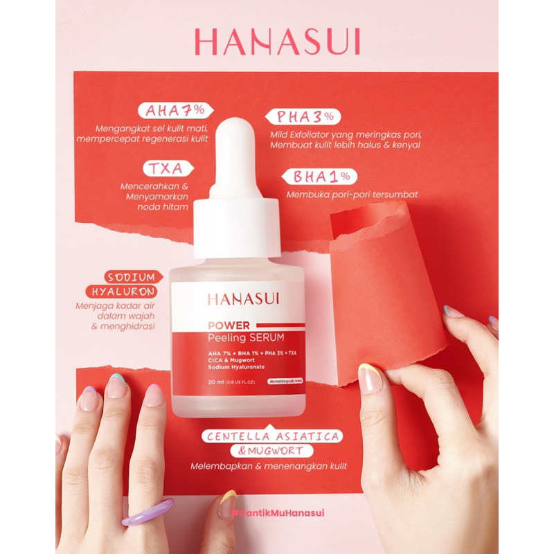 Serum Hanasui Power series ( Acne Serum / bright serum / bright expert serum / peeling serum / Barrier Serum / Post acne serum /  Minipore serum / Bakuchiol Serum )