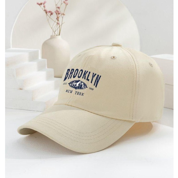 Best Seller - Topi Unisex Cap Hat Cotton Material Bordir Brooklyn Baseball / Baseball Cap Korea Trendy - COD-Brooklyn Newyork Ice