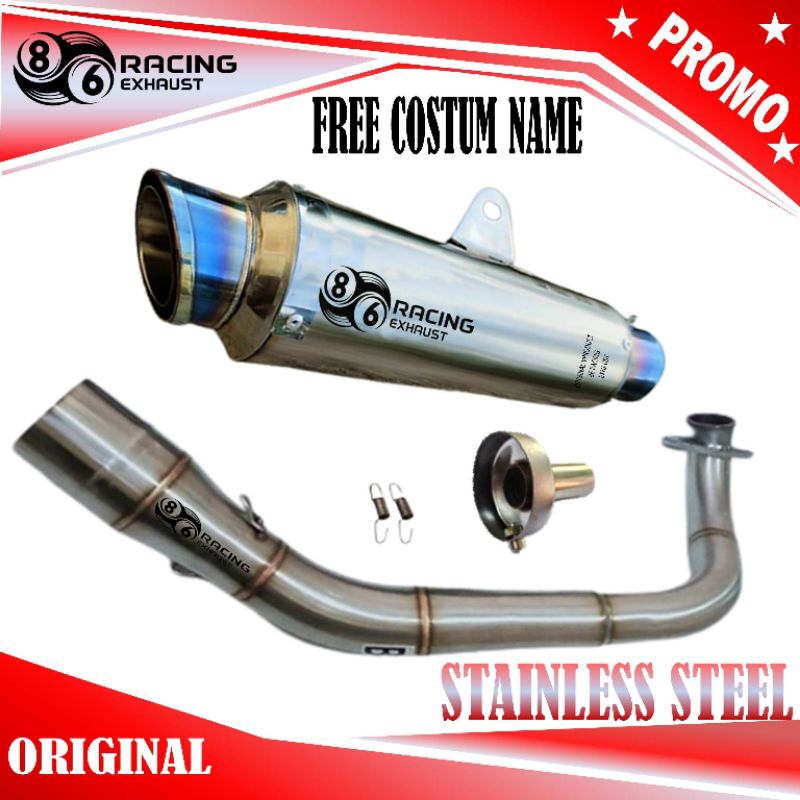 knalpot racing matic original 86 racing exhaust pnp aerox nmax lexy adv vario mio j mio sporty mio b
