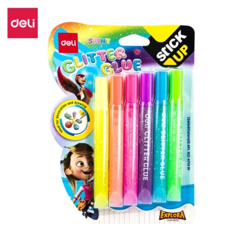 

DELI LEM GLITER WARNA WARNI EA71301 12ML SET 6