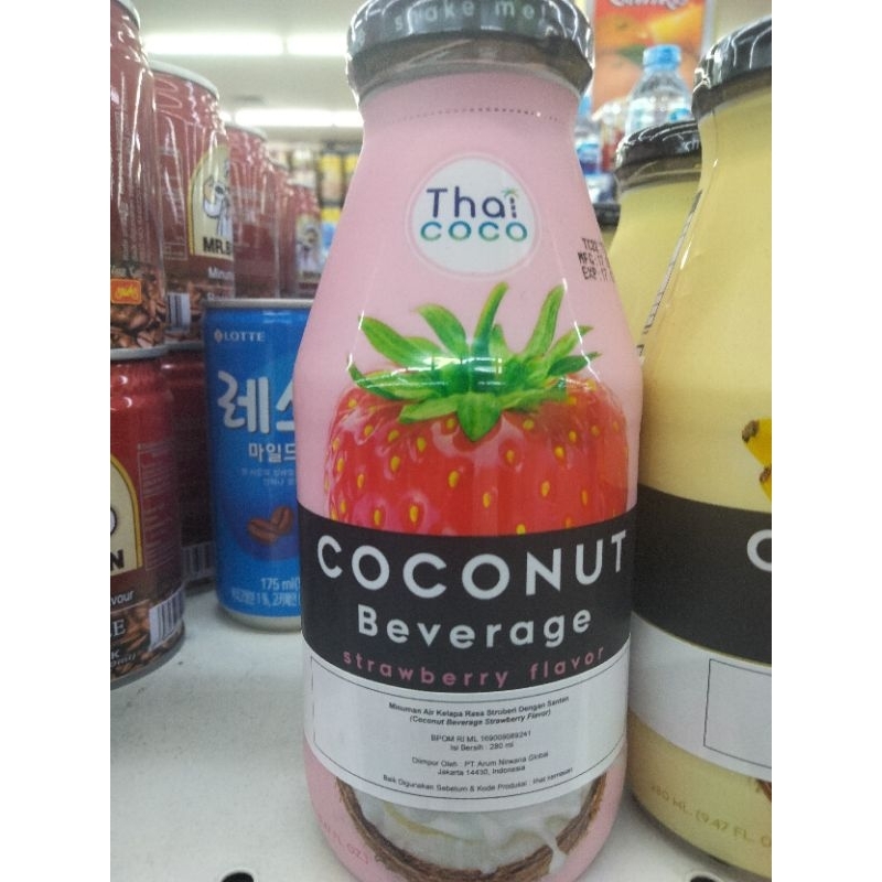 

Thai Coco minuman Air kelapa rasa strawberry