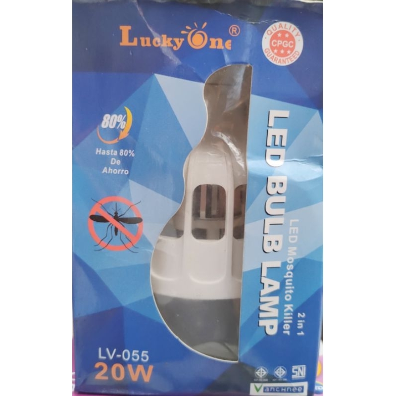 LAMPU LED 2 IN 1 MOSQUITO KILLER DAN BOHLAM 20 Watt LUCKY ONE