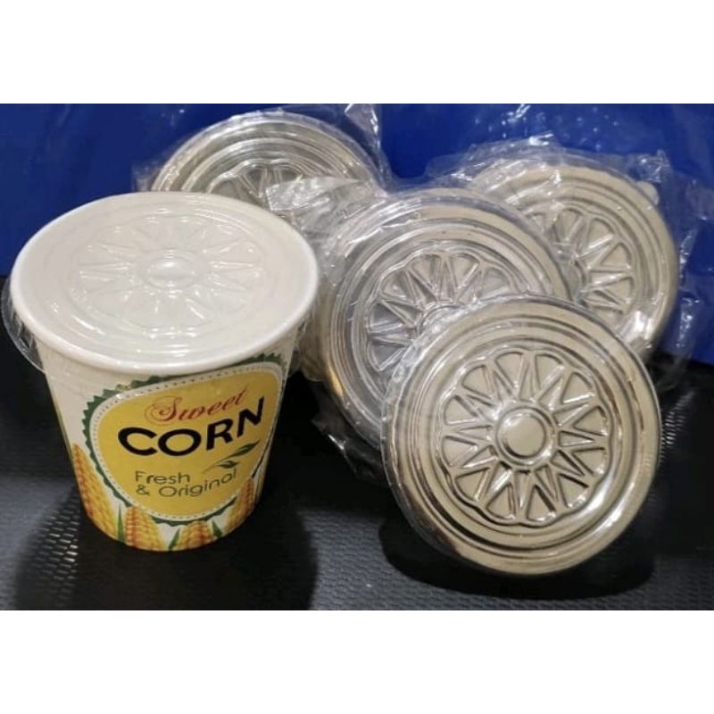 @50PC TUTUP JASUKE plastik gelas kertas PAPER CUP 6,5oz jagung JASUKE pop corn (TUTUPNYA SAJA)