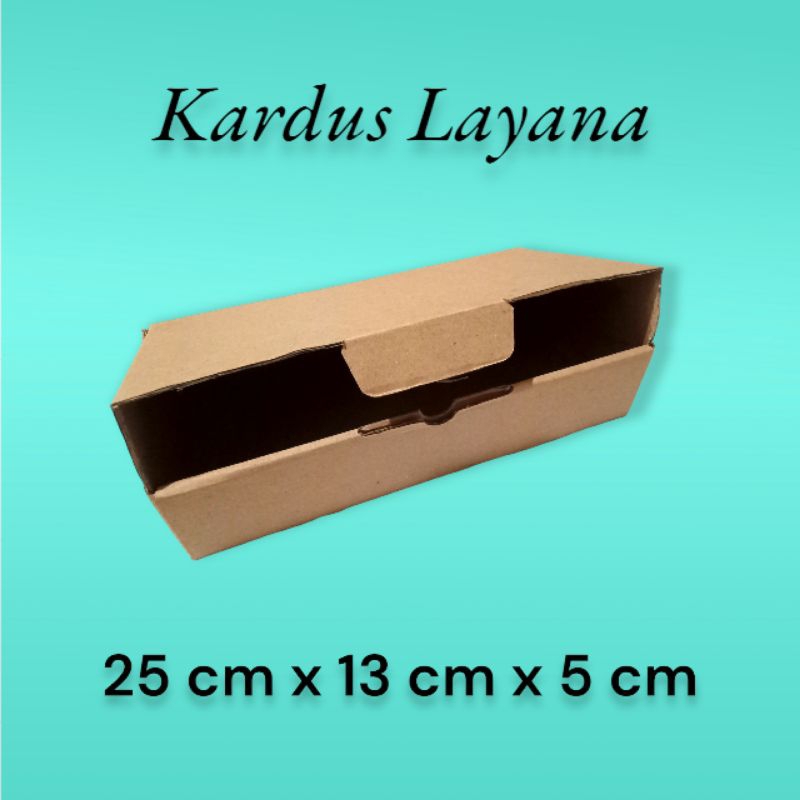 

Kardus Die Cut Ukuran 25 x 13 x 5 cm (Harga Per 10 Dus)