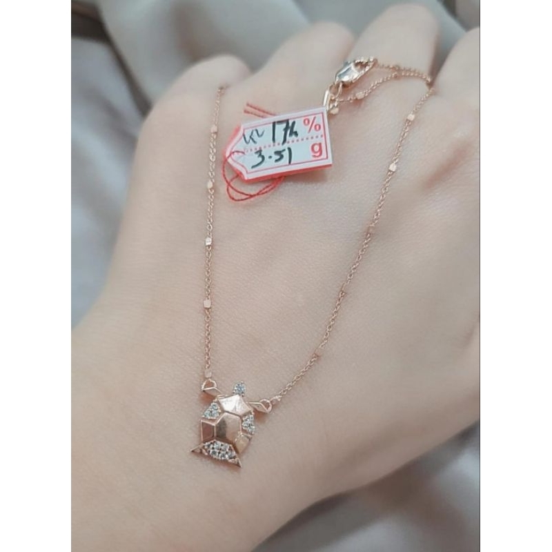 Kalung emas 75 kura kura