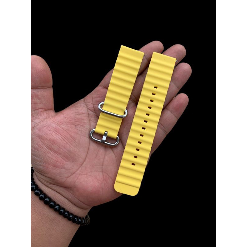 Strap tali jam tangan Silicon New model Smart watch lug 22mm kuning