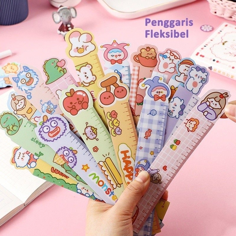 

Penggaris Magnet Flexible Lucu / Garisan Imut Motif Animal Cartoon