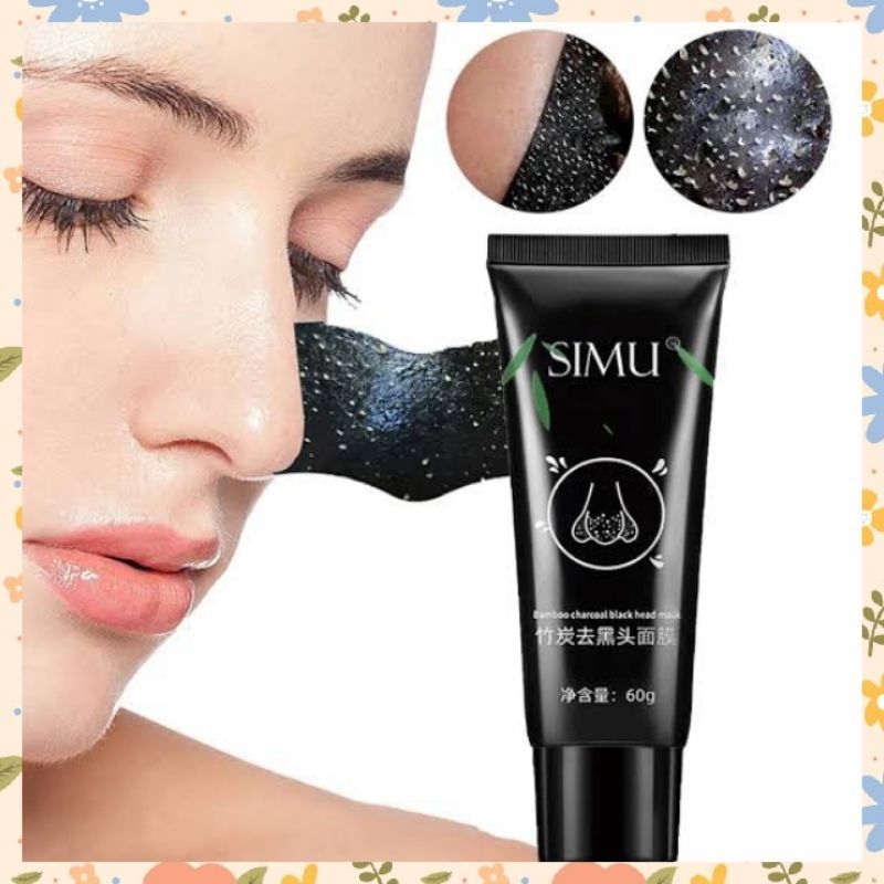 Medan Termurah Hempas komedo Peel off black head mask bamboo charcoal simu