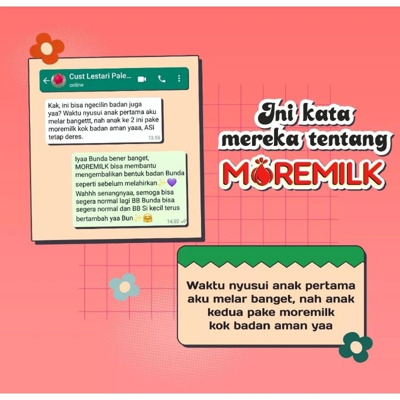 Buy 1 get 1 -Moremilk - suplemen asi booster - penambah asi by govit milkymond