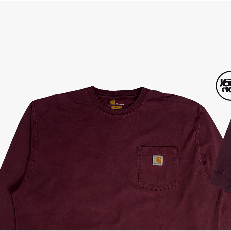 CARHARTT Longsleeve Pocket K126 Maroon