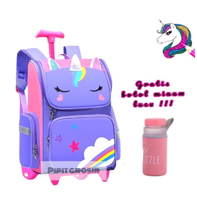 Tas Ransel Troli anak unicorn kudaponi lucu yang lagi viral