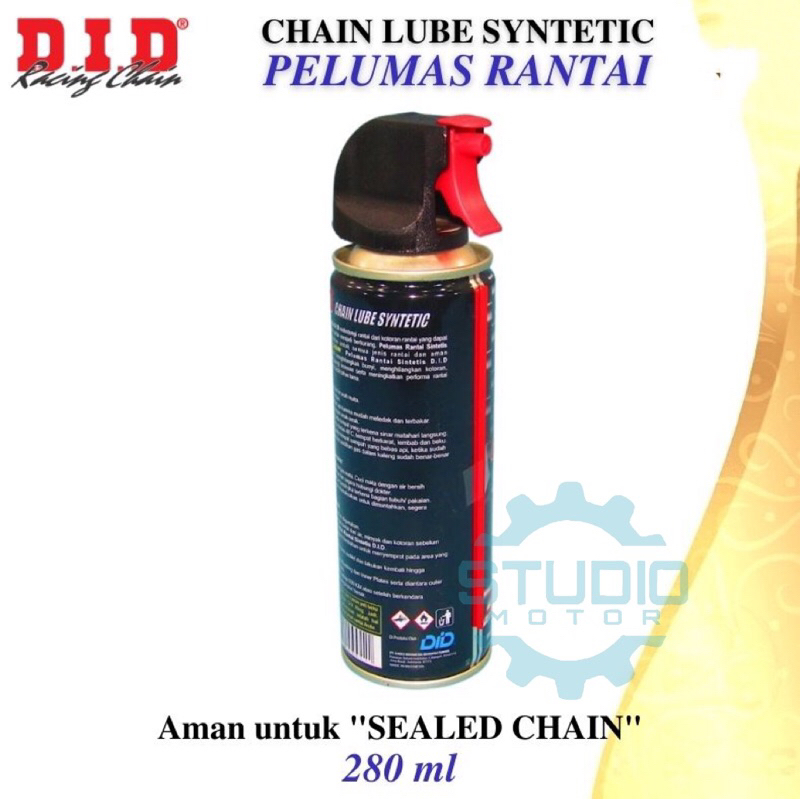 DID Racing Chain ChainLube Syntetic 280 ml Spray Pelumas Rantai Motor Semprotan Rantai Berkualitas High Quality Original