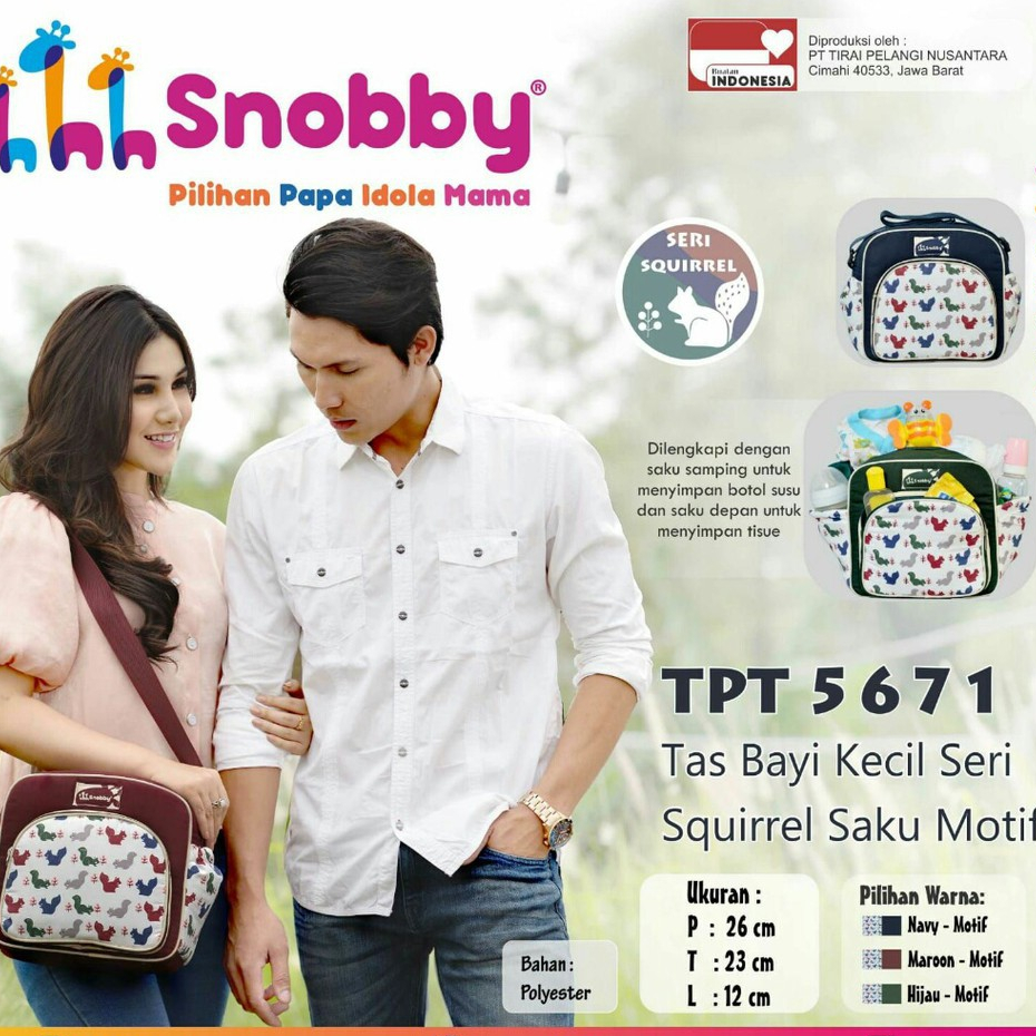 Snobby Tas Bayi Snobby Besar / Sedang / Kecil Seri Squirrel TPT5671 TPT5672 TPT5673 LDA