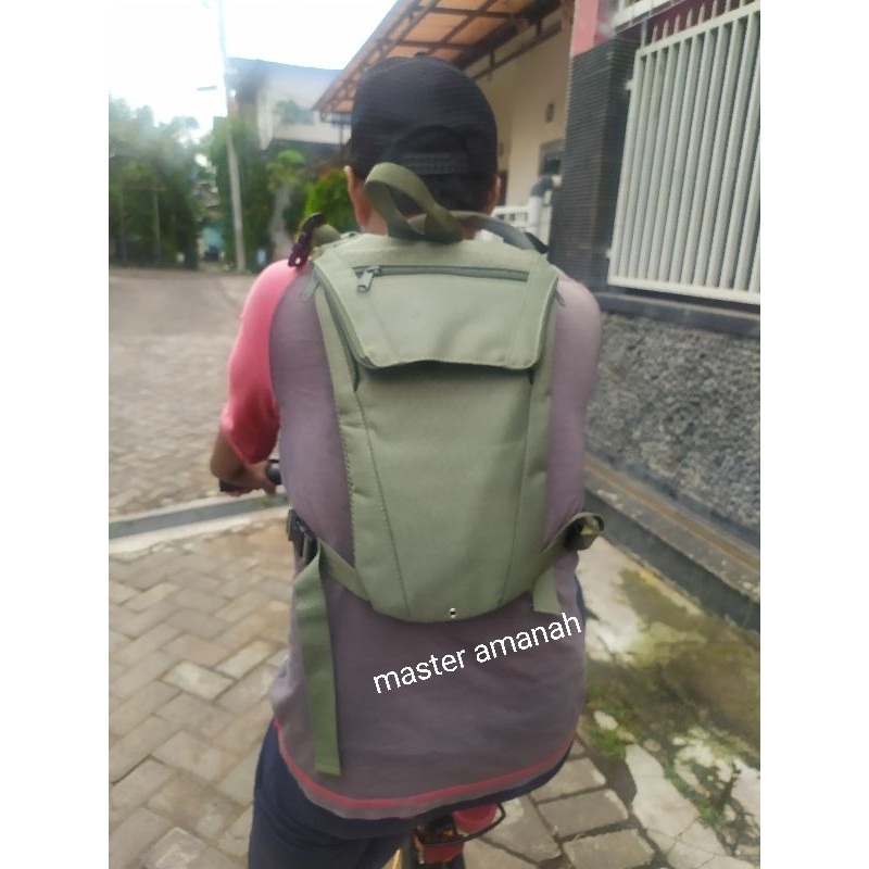 Tas Sepeda Gowes Trailrun Bag Jatah TNI Original termasuk Water Bladder Kantong Air