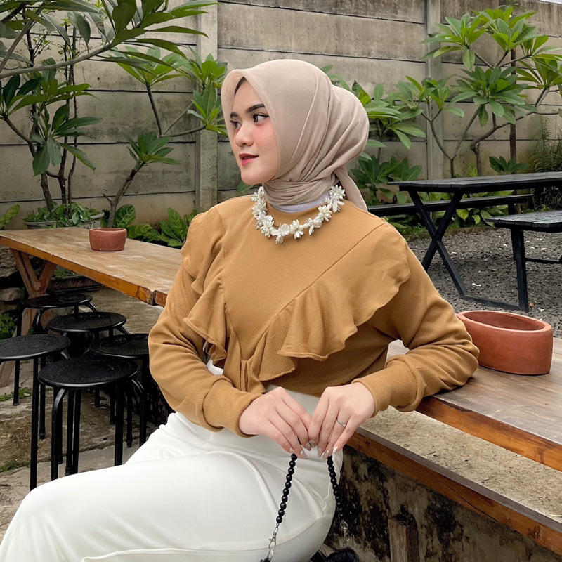 Azura blouse Cotton Rib Blouse Layer Byvitafa id