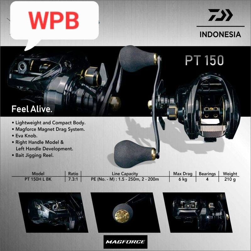 Reel BC / BAITJIGGING DAIWA PT 150HL BK (LEFT HANDLE)