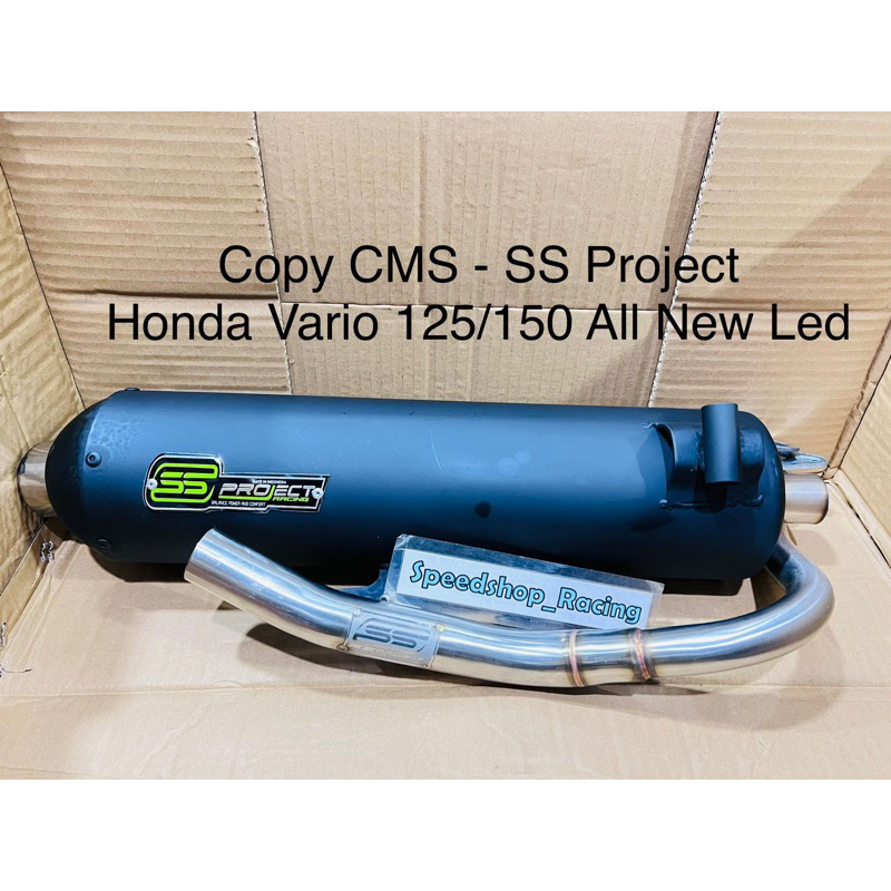 Knalpot Copy CMS - SS Project suara adem ngebass Honda Vario 110 karbu , Vario 110 Techno Honda Vari