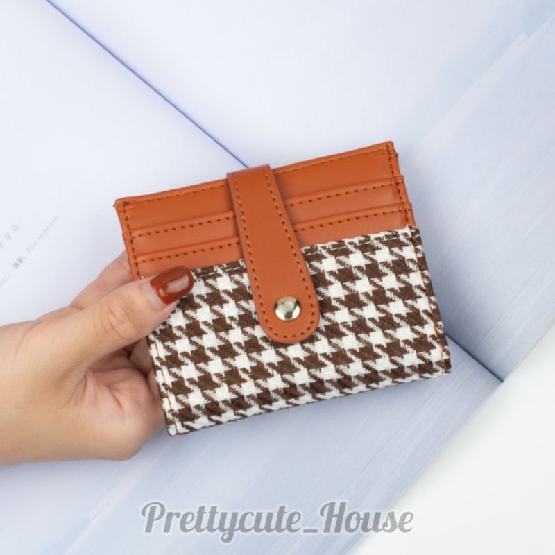 PCH Dompet Kartu Mini HOUNDSTOOTH / Card Holder / Dompet Mini / Dompet Korea