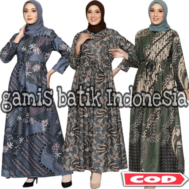 GAMIS BATIK MODERN||GAMIS BATIK SIZE JUMBO LD 110 LD 120