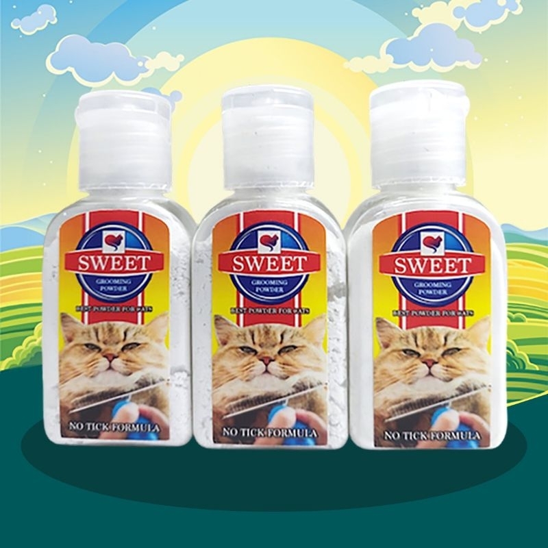 BEDAK SWEET - Bedak Kucing Bedak Grooming Mandi Kucing Bedak Anti Kutu Kucing Bedak Obat Kutu Scabies Jamur