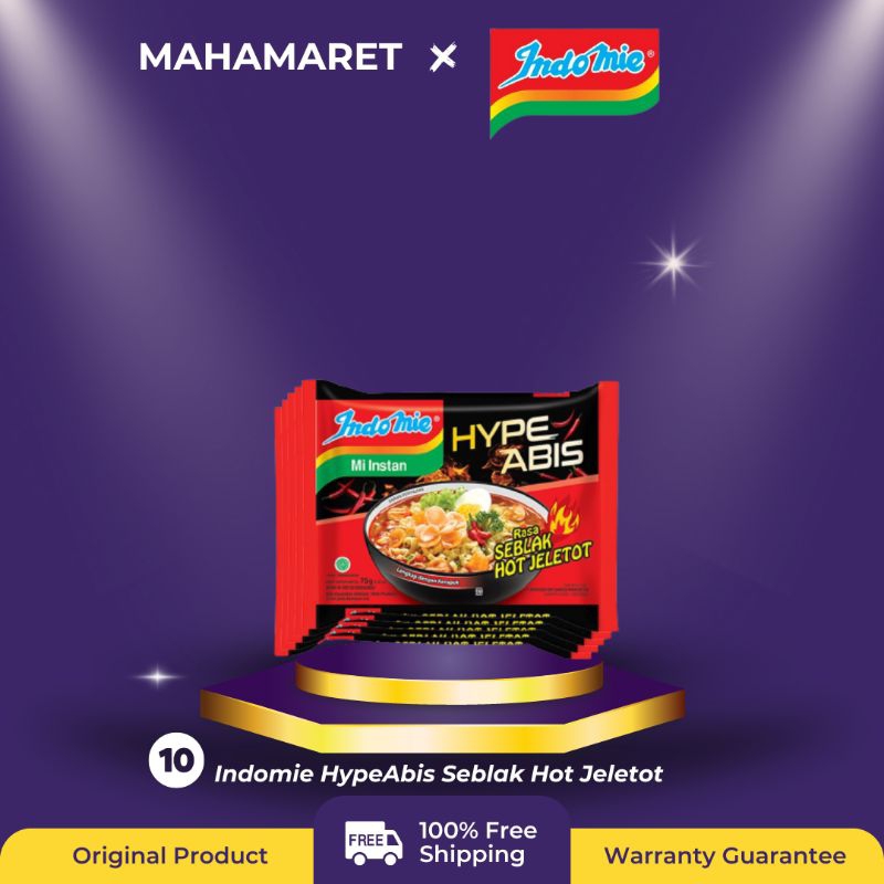 

10 Bungkus - Indomie HypeAbis Mi Kuah rasa Seblak Hot Jeletot | Mahamaret.