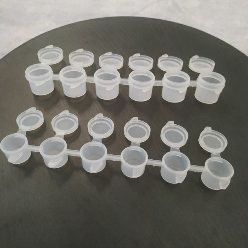 

wadah cat air dan akrilik renteng 3ml dan 5ml pot cat plastik
