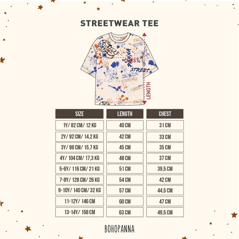 BOHOPANNA STREETWEAR TEE BOHOPANNA/ KAOS ANAK OVERSIZE / STREETSTYLE /overtee bohopanna