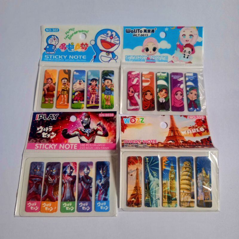

Pembatas Buku/ Sticky Notes Karakter Hologram