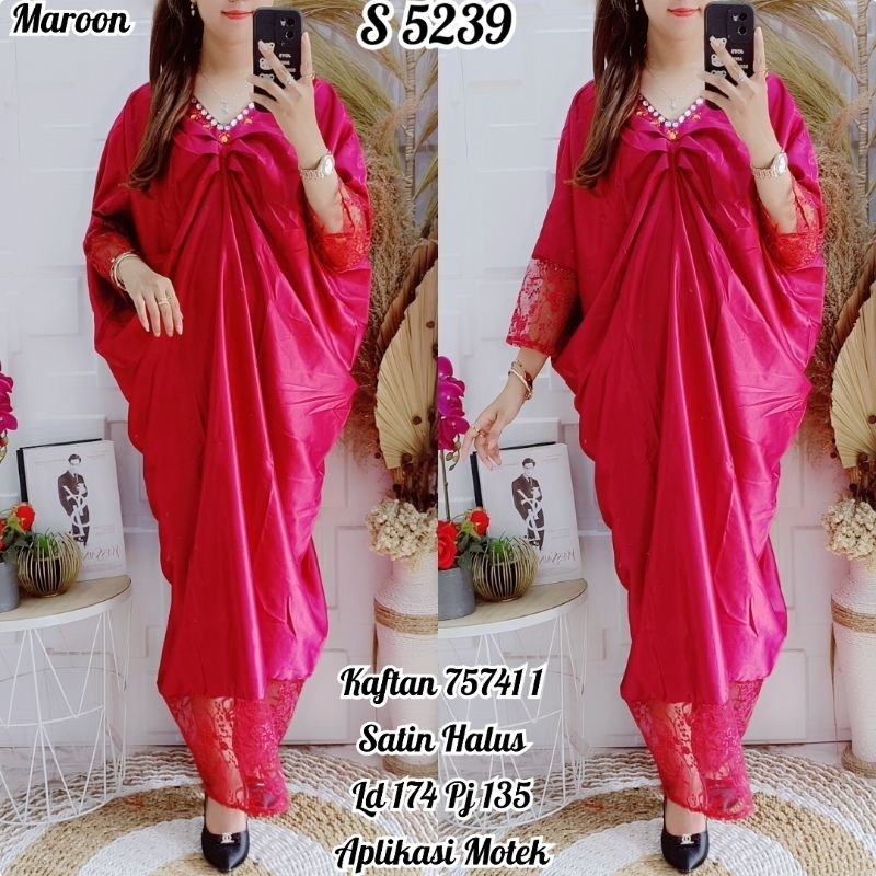 Dress Kaftan Satin 5239 /ld 174