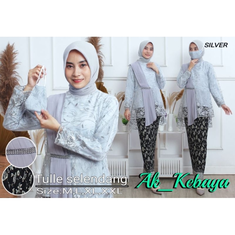 Atasan Kebaya Modern Kebaya Tulle Selendang