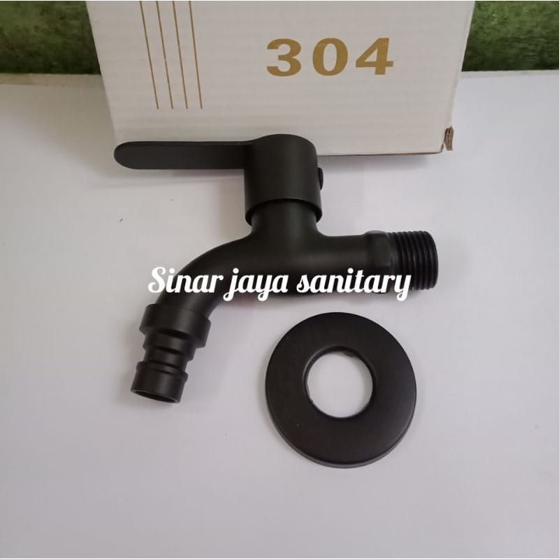 Kran taman black stainless 304 / Kran mesin cuci hitam