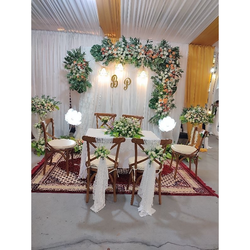 dekorasi backdrop akad nikah 2 meter