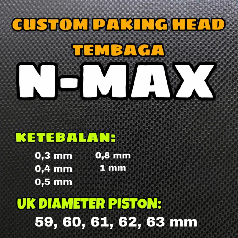 Paking Perpak Head Yamaha N-Max Tembaga /Custom Gasket Packing Nmax Aerox