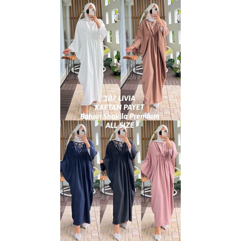 DRESS LIVIA 107 // KAFTAN PAYET // DRESS IMPORT // TERUSAN IMPORT PREMIUM // FASHION MUSLIM IMPORT // DRESS IMPORT MURAH