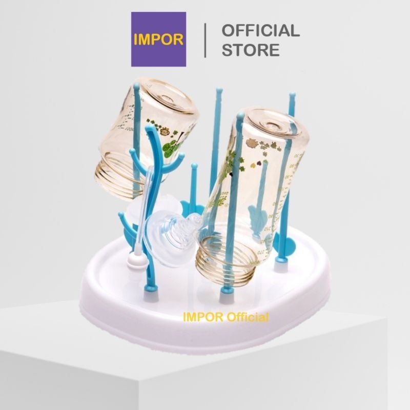 IMPOR Rak Pengering Botol Susu Bayi Anak Tempat Dot Gelas Mug Gelas