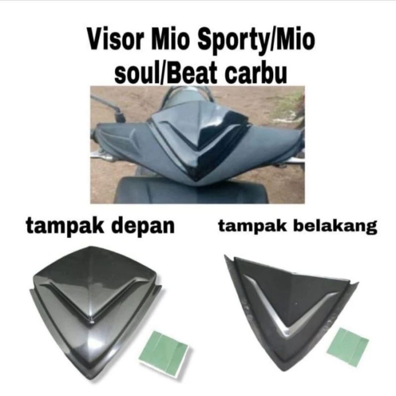 Visor beat/mio soul warna hitam kilat