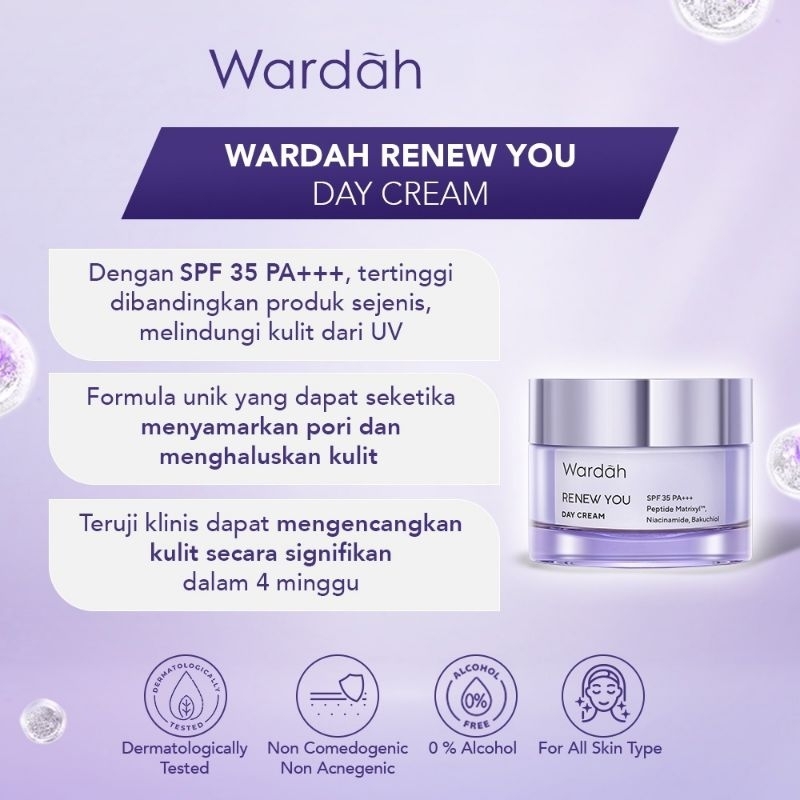 Wardah Renew You Series BPOM | Wardah Anti Aging Serum | Wardah Renew You Facial Wash