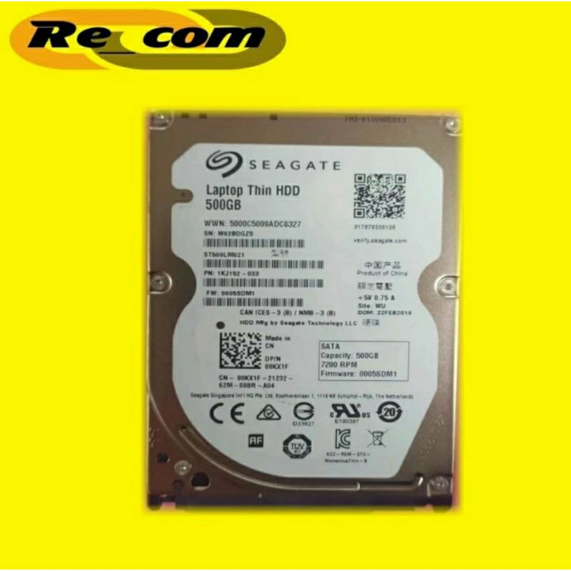 HDD 500GB LAPTOP SEAGATE SLIM