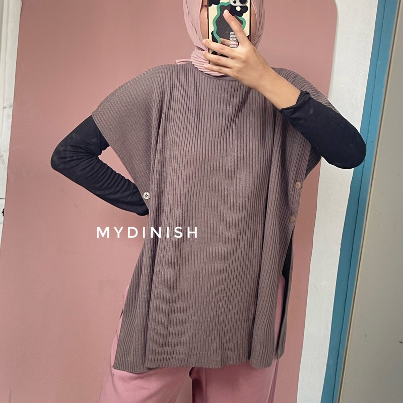 Siraya Long Vest Oversize - Rompi Wanita Korea